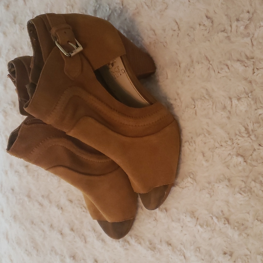 Peep toe booties